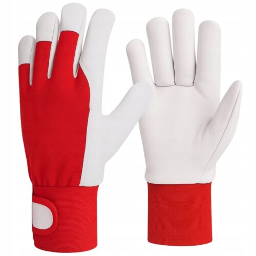 Rękawice ochronne wzmacniane skórą kozią monterskie mocne roz. 10